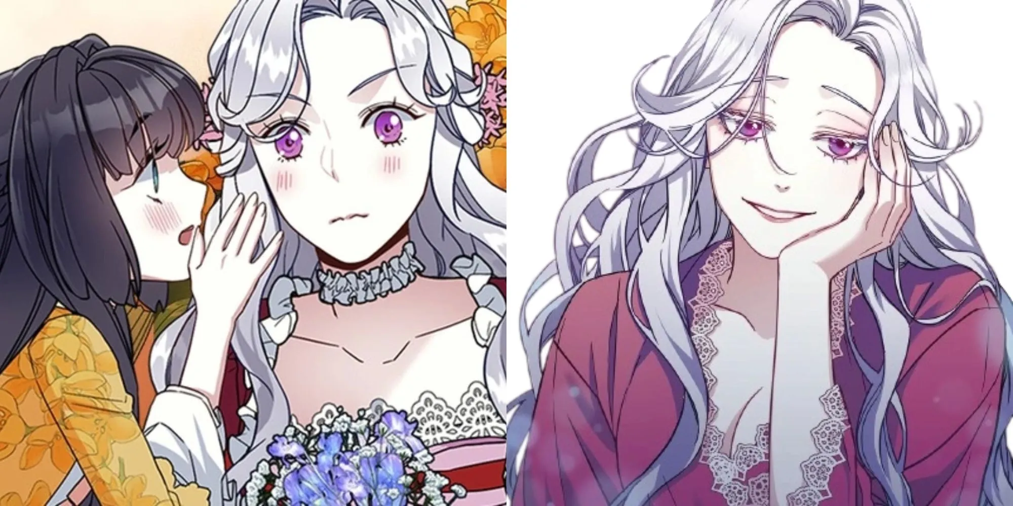 Abigail Freidkin bên cạnh Công chúa Blanche trong manhwa Not-Sew-Wicked Stepmom