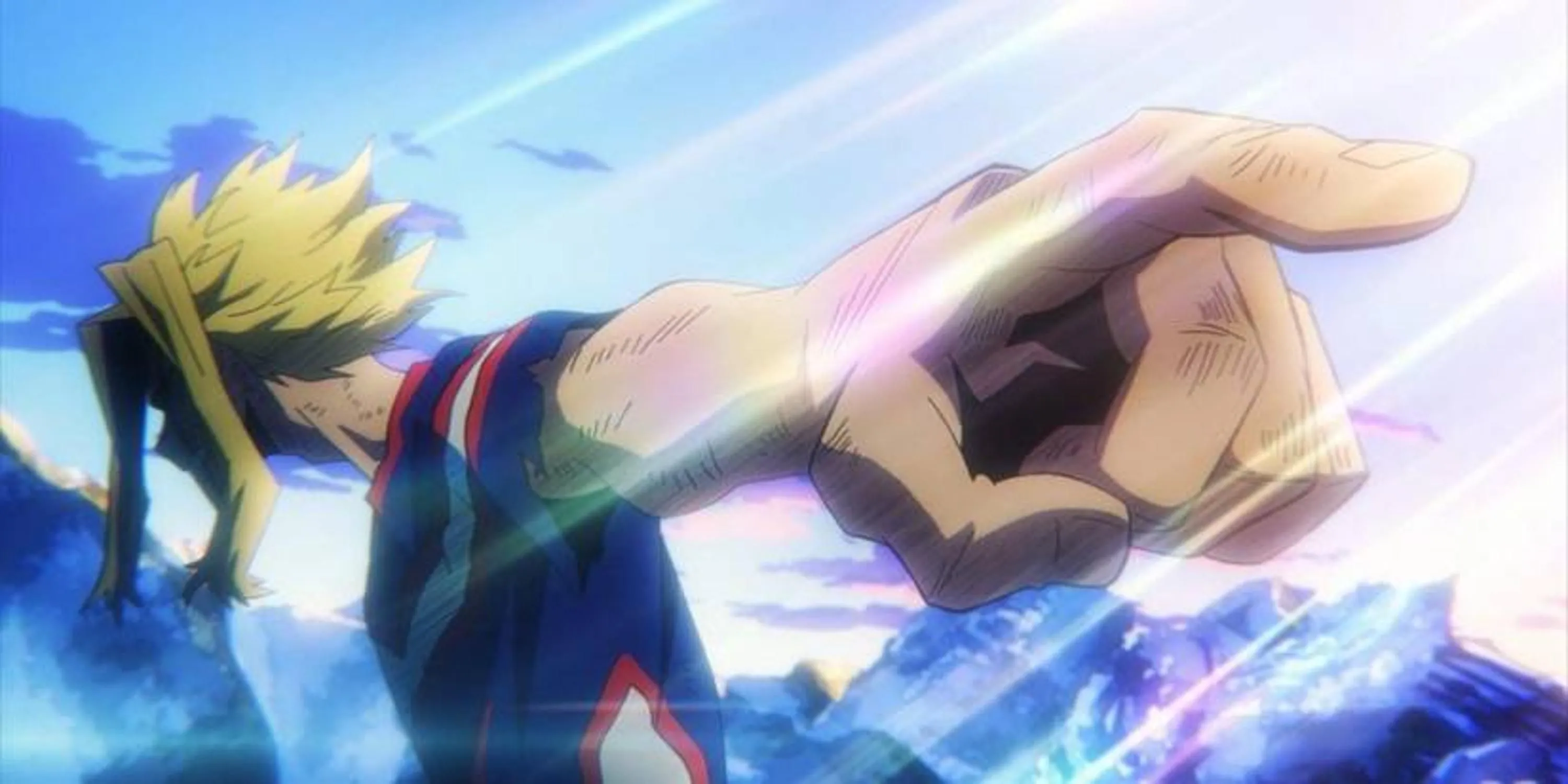 All Might chỉ tay vào màn hình, truyền đi thông điệp cuối cùng trong My Hero Academia