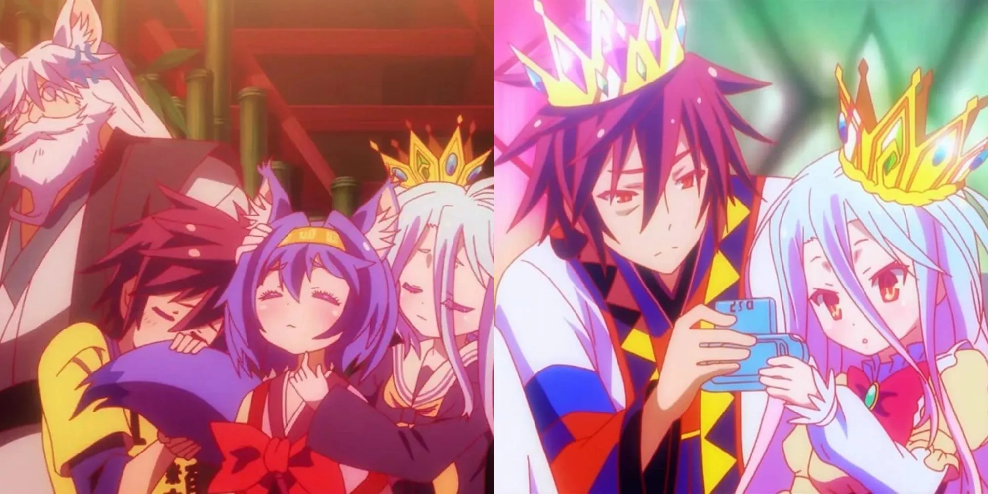 Anh em Sora và Shiro (nhóm Blank) sẵn sàng chơi game trong No Game No Life