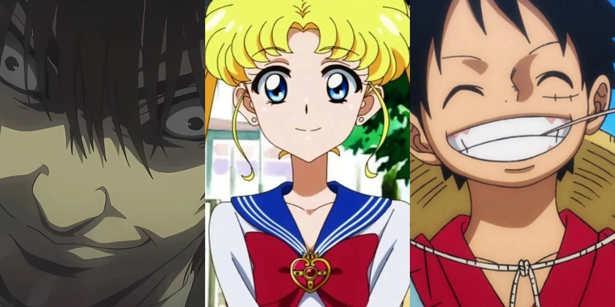 Ảnh minh họa các nhân vật anime kinh điển như Light Yagami, Usagi Tsukino và Monkey D. Luffy