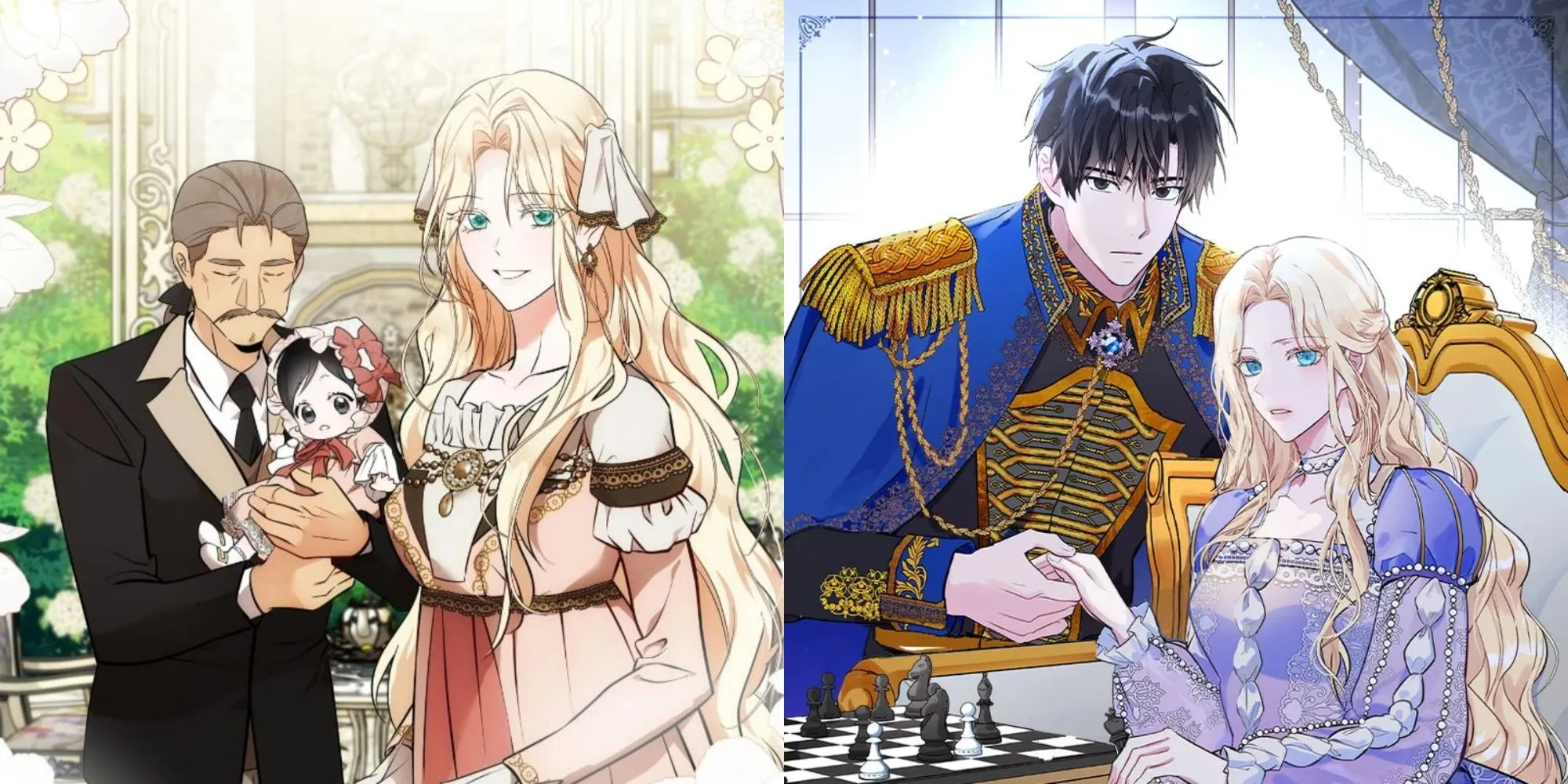 Artezia Rosan trong trang phục quyền lực và ánh mắt sắc sảo trong manhwa The Villainess Lives Again