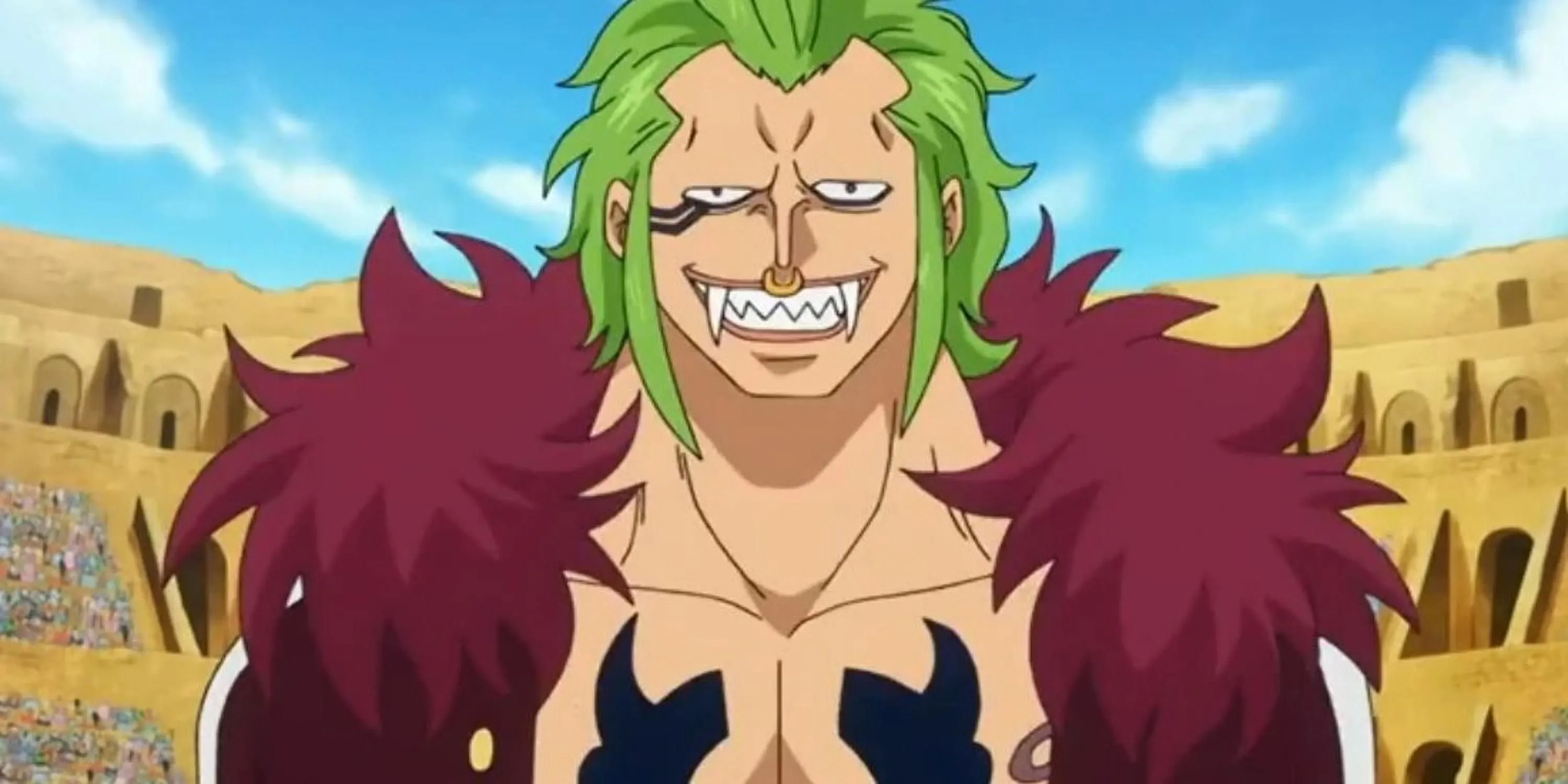 Bartolomeo, thuyền trưởng của Barto Club, thể hiện sự hâm mộ cuồng nhiệt với băng Mũ Rơm