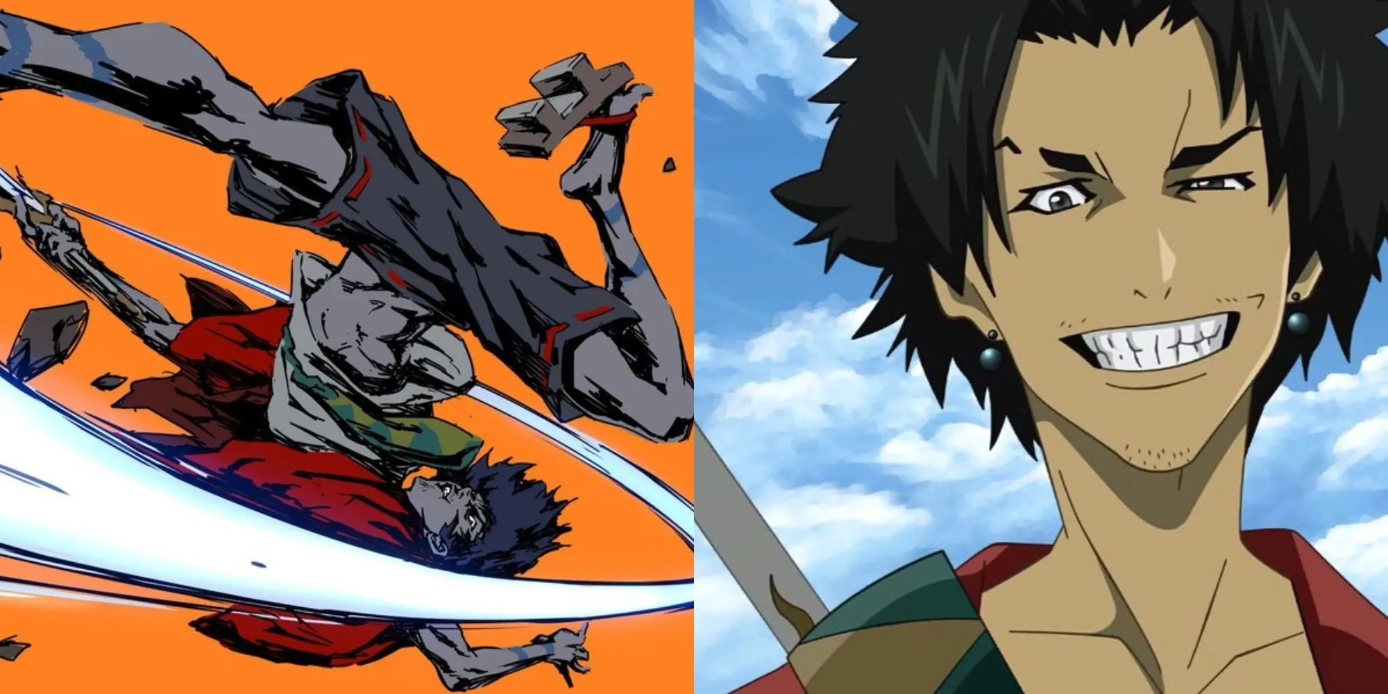 Bộ ba Mugen, Jin và Fuu trong anime Samurai Champloo
