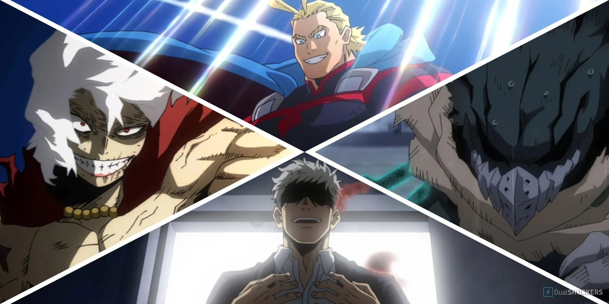 Các nhân vật mạnh mẽ trong My Hero Academia: All Might, Shigaraki, Deku và All For One