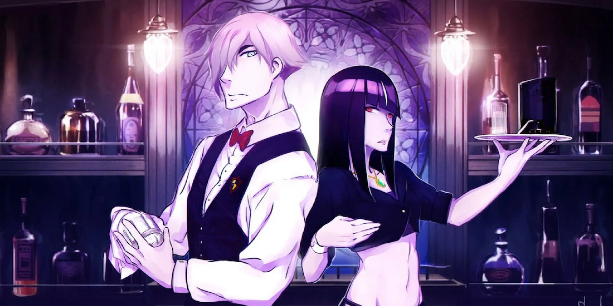 Decim và Chiyuki tại Quindecim chuẩn bị đón linh hồn để phán xét trong Death Parade