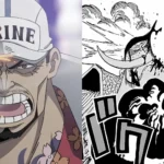 Đòn Meigo của Akainu xuyên thủng cơ thể Râu Trắng tại Marineford