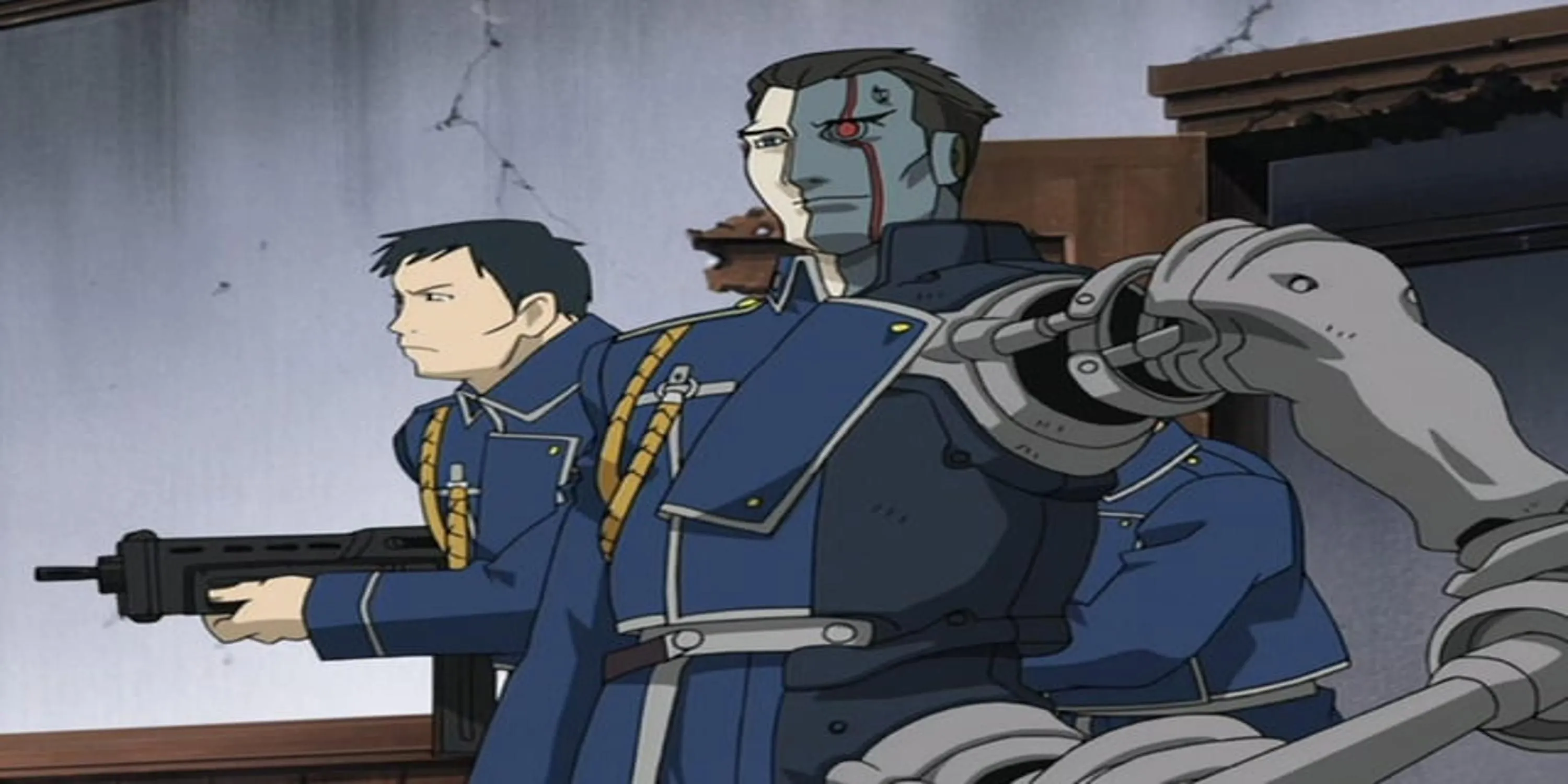 Frank Archer sau khi trở thành cyborg trong Fullmetal Alchemist Brotherhood