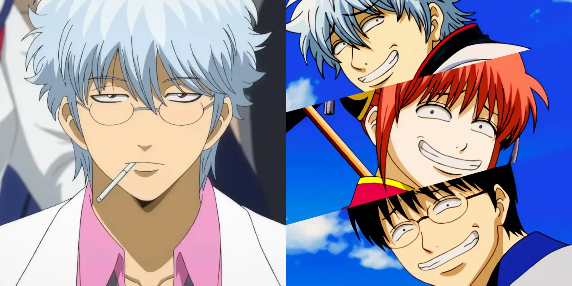 Gintoki Sakata và nhóm Yorozuya trong Gintama, biểu tượng của sự kết hợp hài hước và hành động