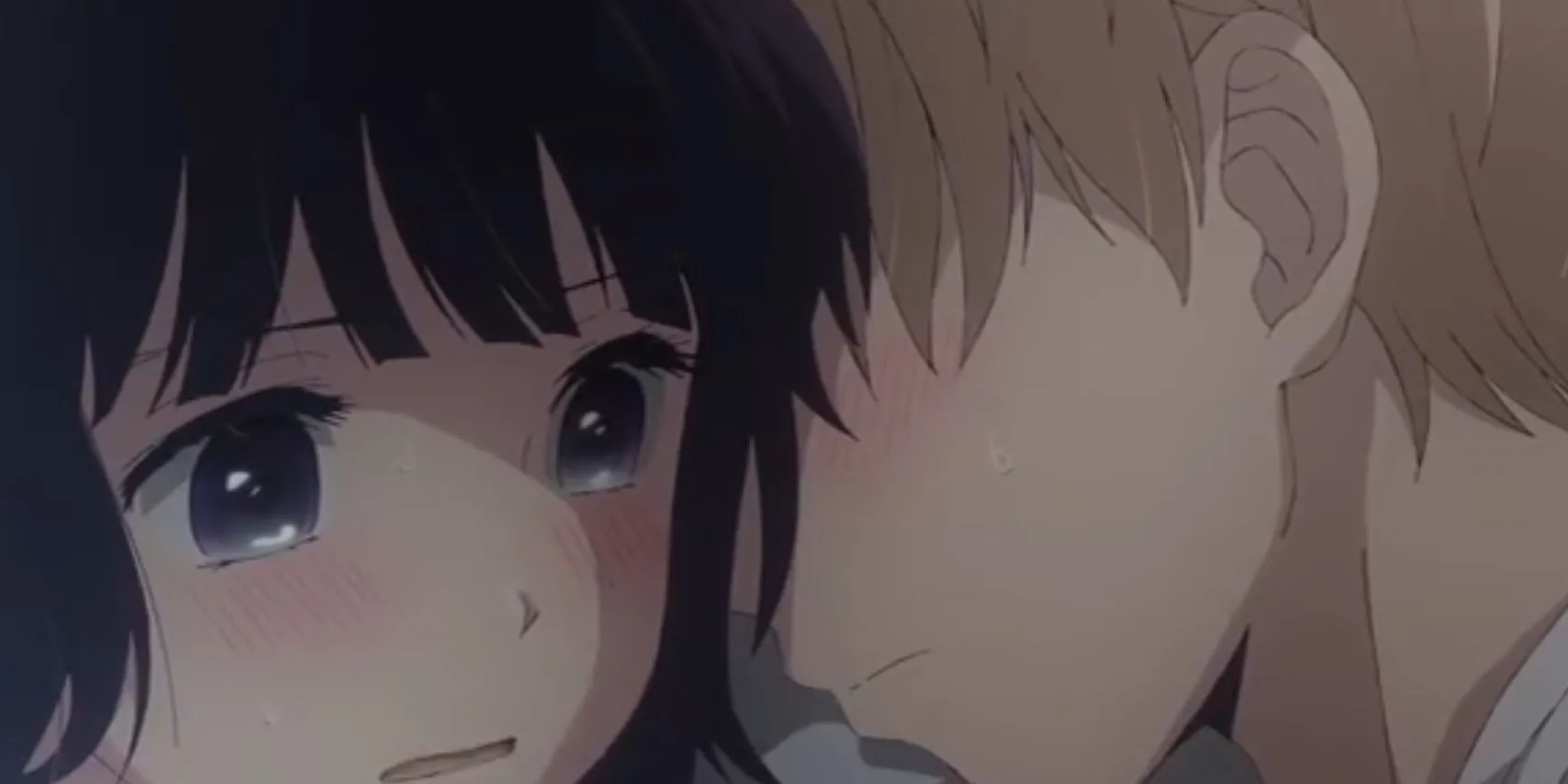 Hanabi Yasuraoka và Mugi Awaya trong anime Scum's Wish, hai nhân vật dùng nhau như vật thế thân.