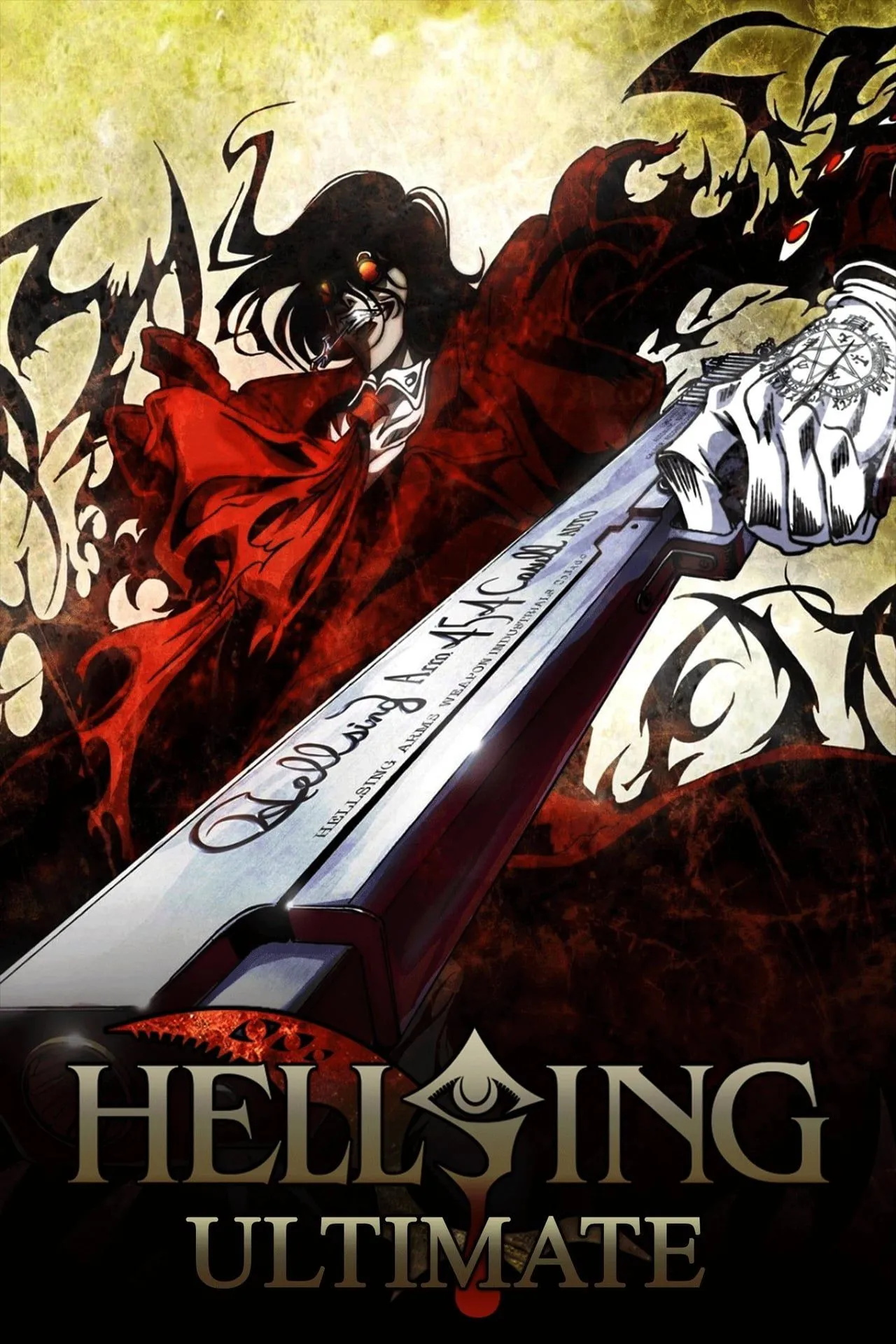 Hình ảnh biểu trưng của anime Hellsing Ultimate với các nhân vật chính