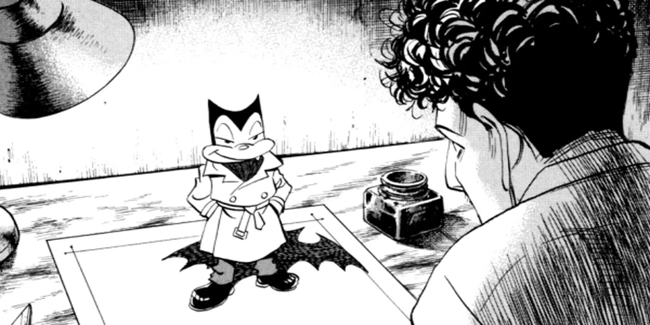 Hình ảnh nhân vật Billy Bat trong manga cùng tên của Urasawa Naoki
