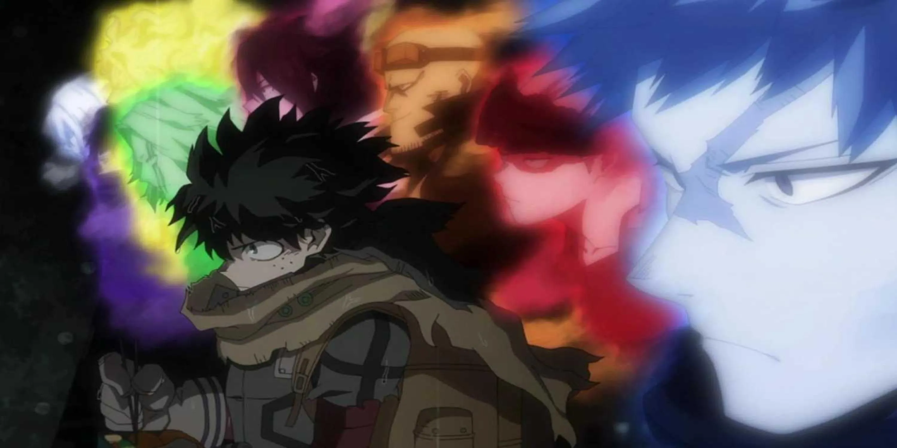 Izuku Midoriya Deku sử dụng One For All kết nối với các vestiges và quirk tiền nhiệm.