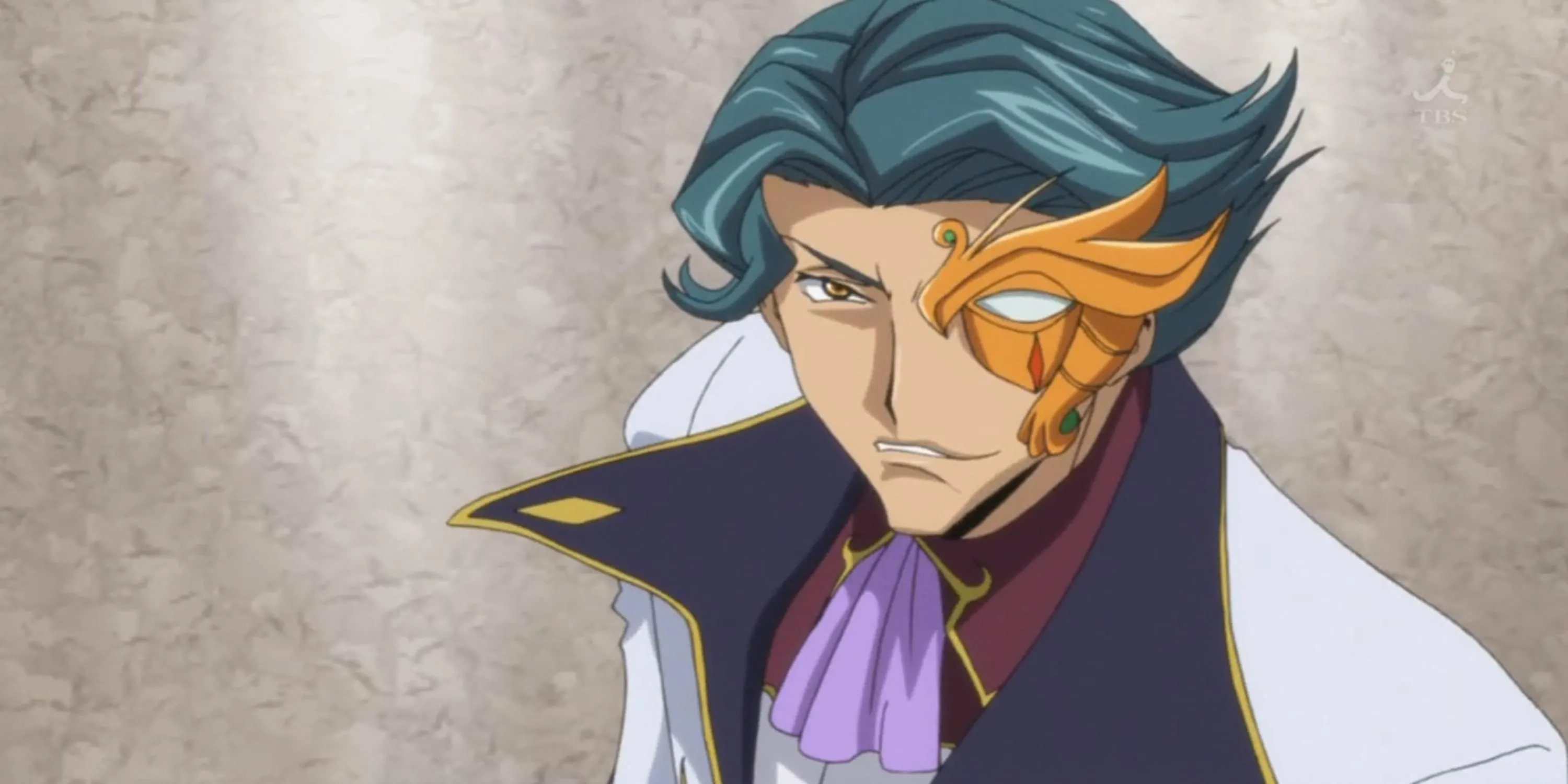 Jeremiah Gottwald trong bộ dạng cyborg cam đặc trưng của Code Geass