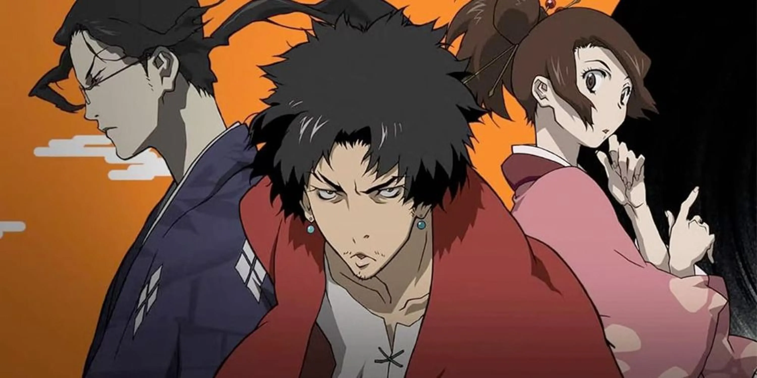 Jin, Mugen và Fuu trong series anime Samurai Champloo