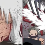 Jiraiya sử dụng Tiên Nhân Thuật trong Làng Mưa
