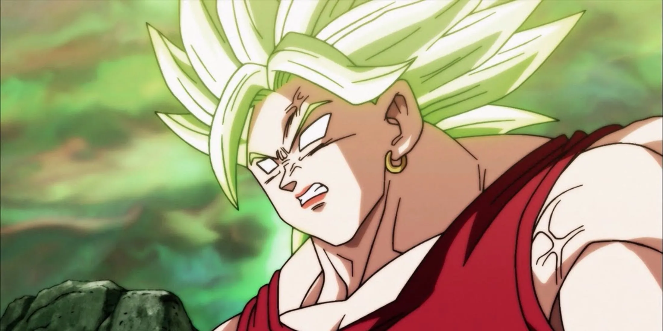 Kale trong Dragon Ball Super, nhân vật đạt trạng thái Legendary Super Saiyan một cách đột ngột và dễ dàng kiểm soát