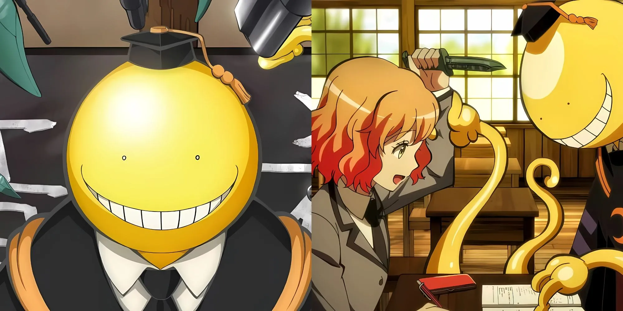 Lớp 3-E và Koro-sensei trong Assassination Classroom, bài học cuối cùng dẫn đến một cái kết xúc động