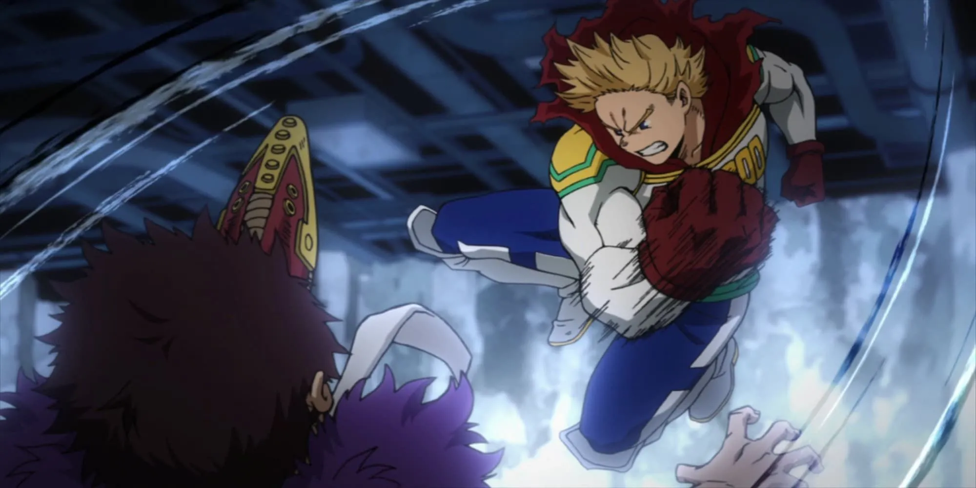 Mirio Togata (Lemillion) chiến đấu dũng cảm chống lại Overhaul trong My Hero Academia sau khi mất quirk