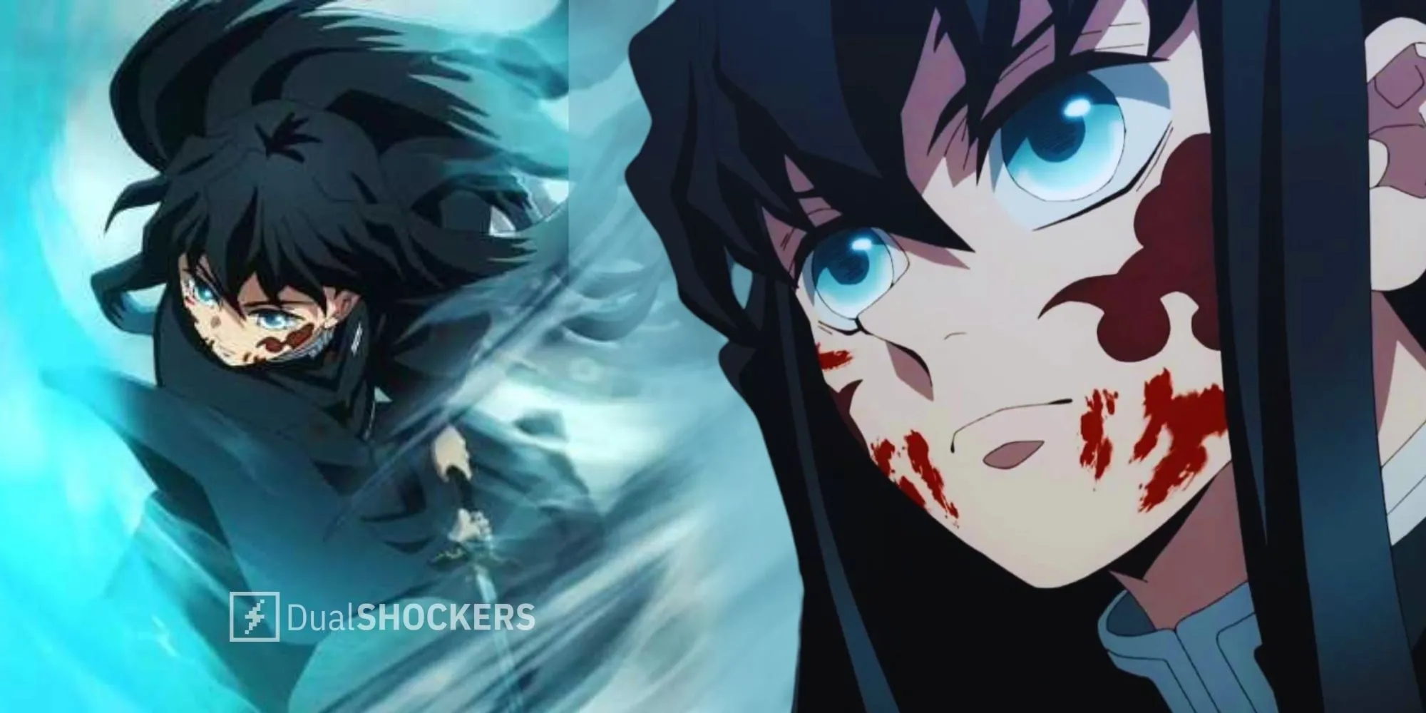 Muichiro Tokito với Ấn Diệt Quỷ hoạt động, sử dụng Hơi Thở Của Sương Mù trong Kimetsu no Yaiba.
