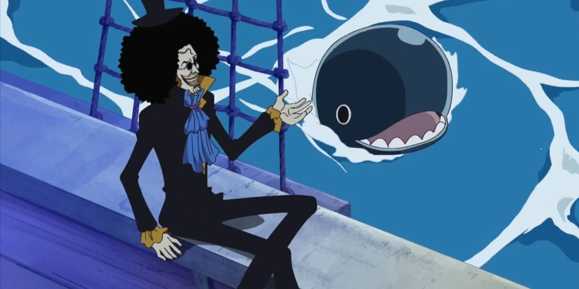 Nhạc công Brook gặp lại cá voi khổng lồ Laboon trong One Piece