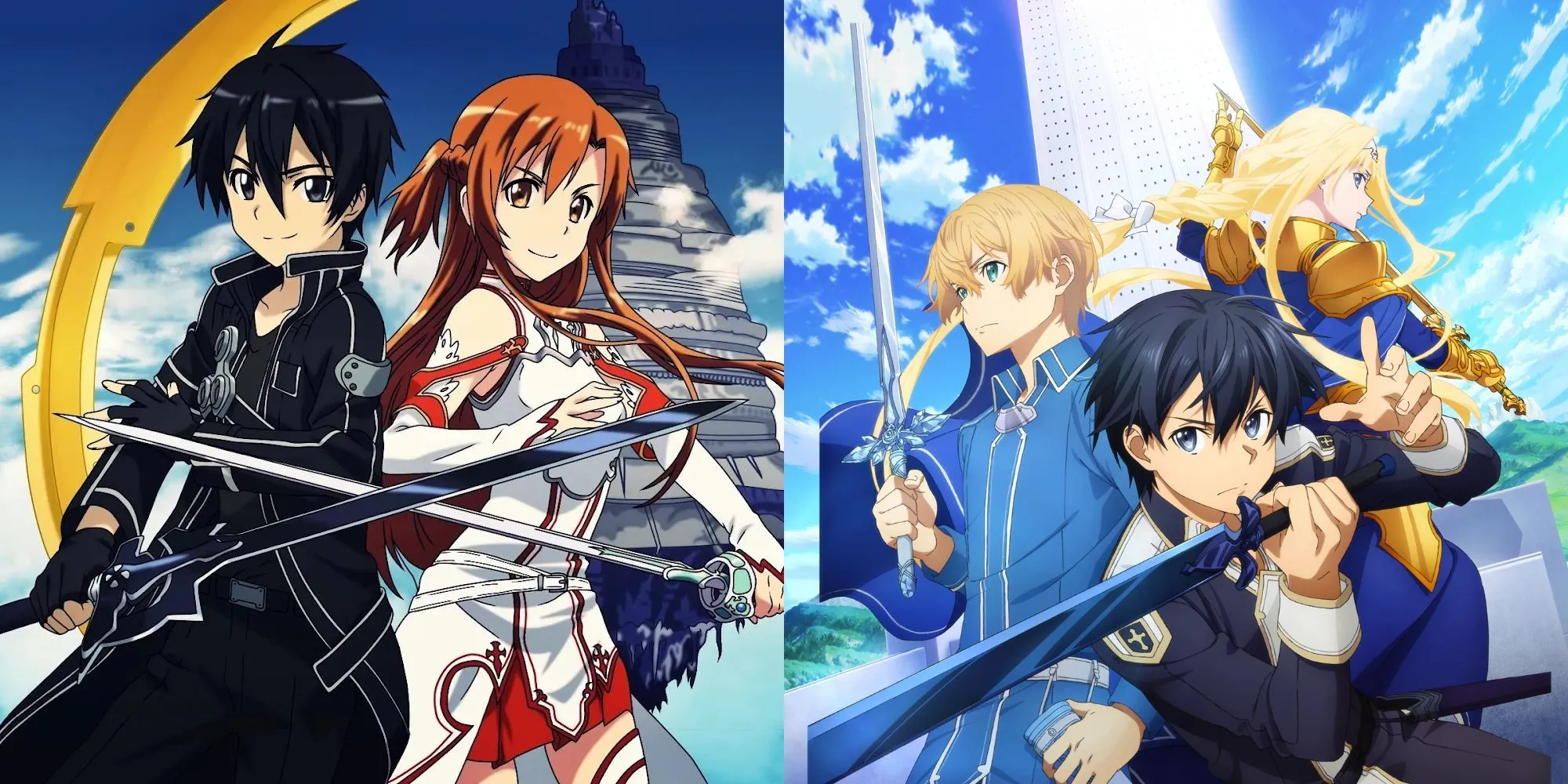 Nhân vật chính Kirito của Sword Art Online cầm thanh kiếm Elucidator màu đen