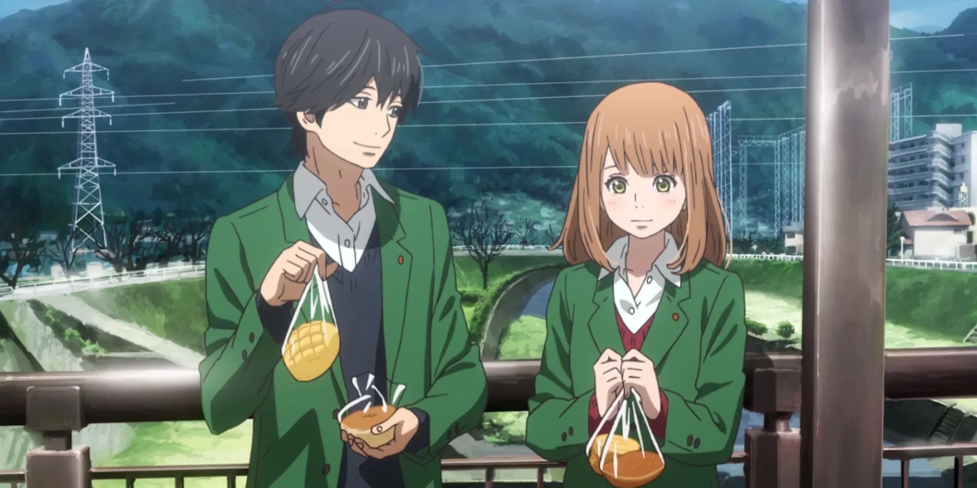 Nhóm bạn trong anime Orange, trung tâm là Naho