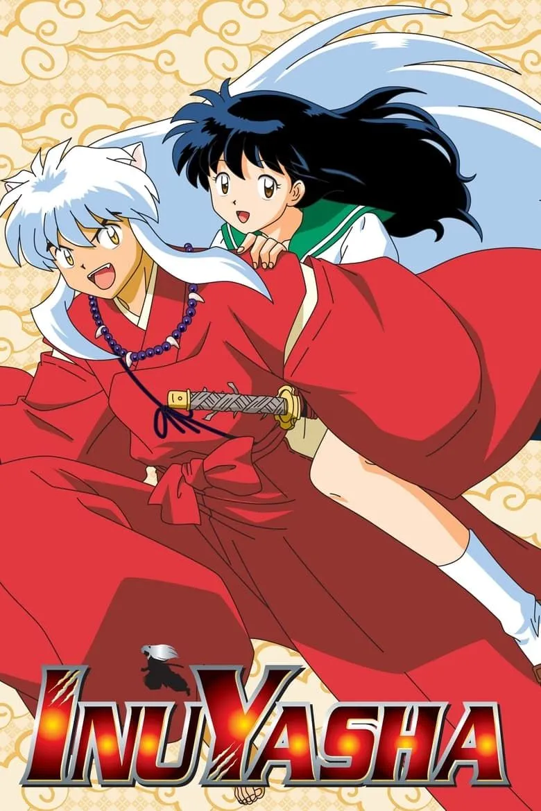 Poster anime Inuyasha với các nhân vật chính và viên ngọc Tứ Hồn
