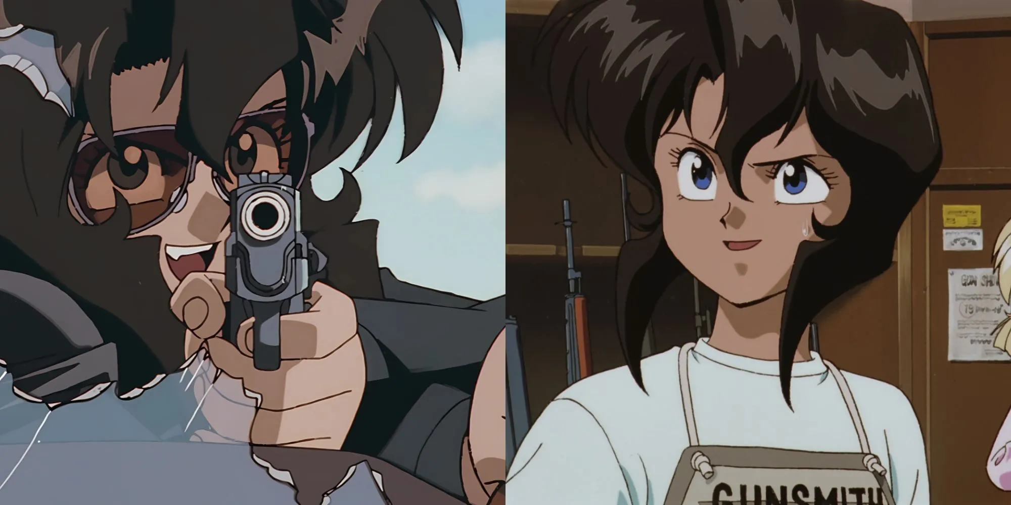 Rally Vincent trong Gunsmith Cats, nữ thợ súng kiêm thợ săn tiền thưởng cầm súng lục ổ quay