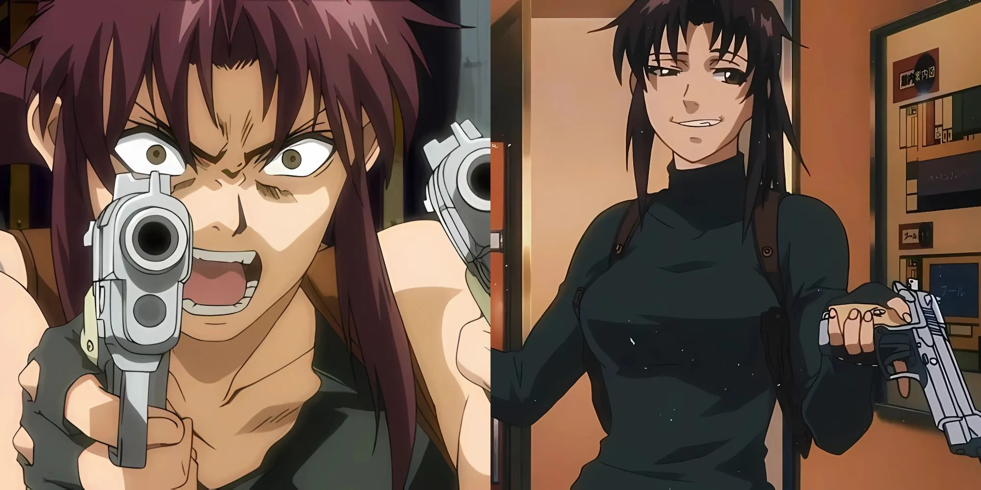 Revy 'Two Hand' từ Black Lagoon, nữ cướp biển với hai khẩu súng lục Beretta song sinh