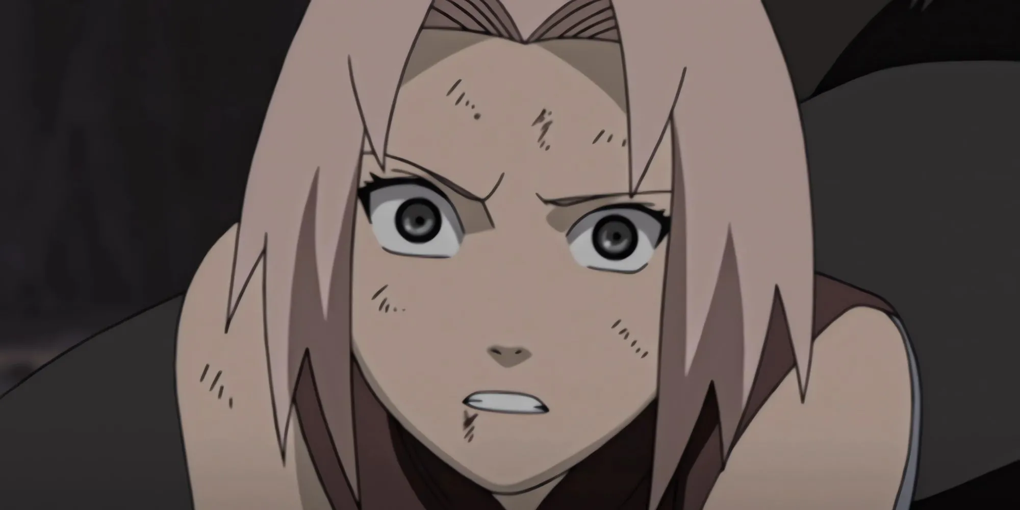 Sakura Haruno thể hiện sự khó chịu trong series Naruto