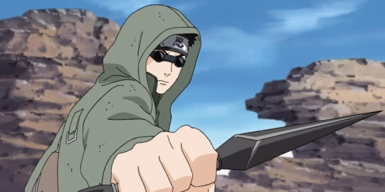 Shino Aburame, thành viên tộc Aburame, sử dụng côn trùng để chiến đấu