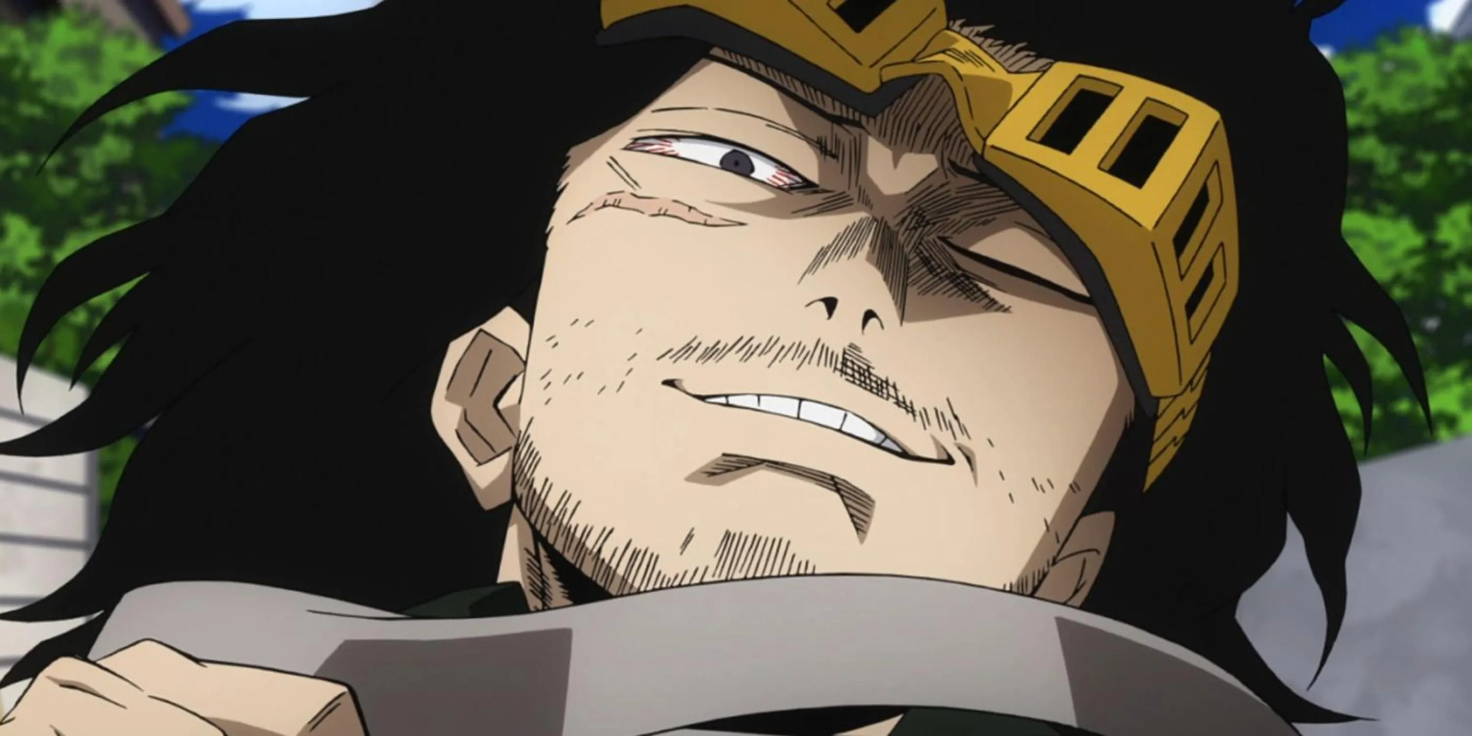 Shota Aizawa (Eraser Head) kích hoạt Quirk Erasure của mình trong My Hero Academia