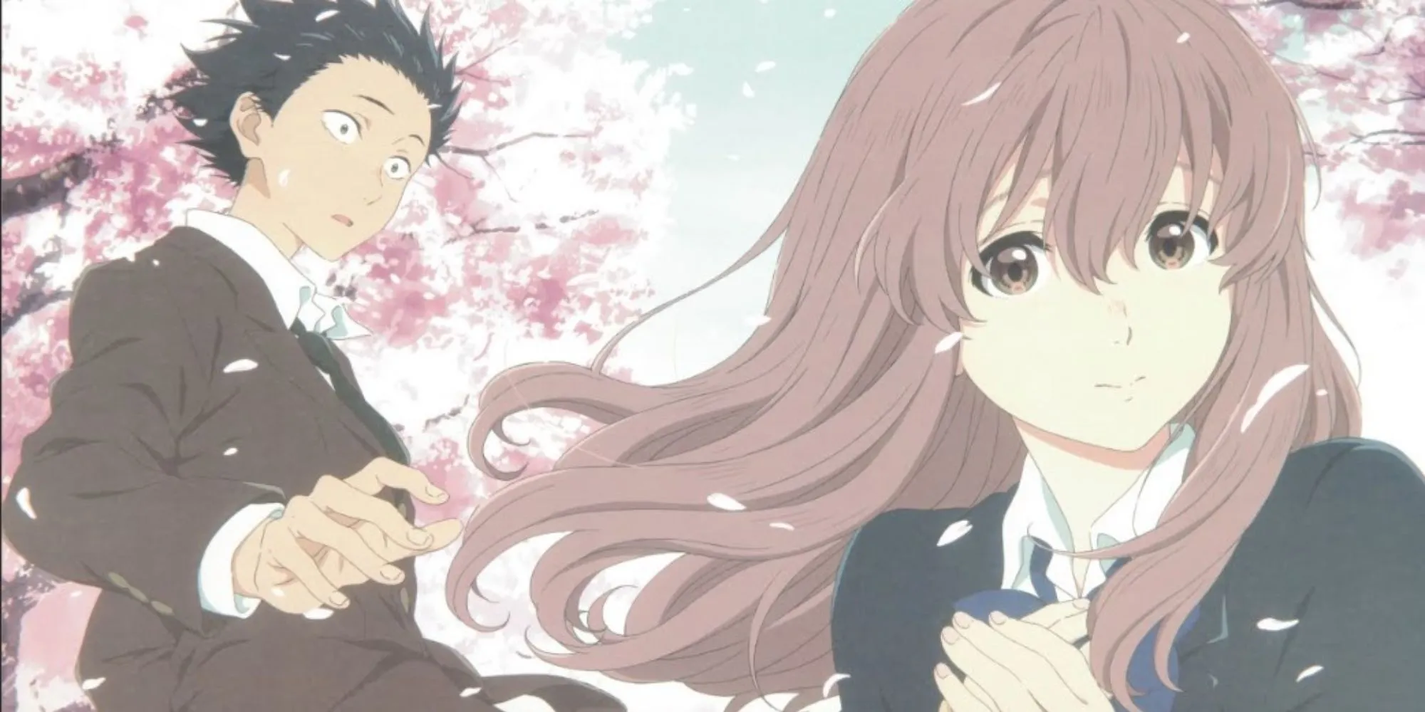 Shouko Nishimiya nhìn Shouya Ishida với ánh mắt ngập ngừng trong A Silent Voice