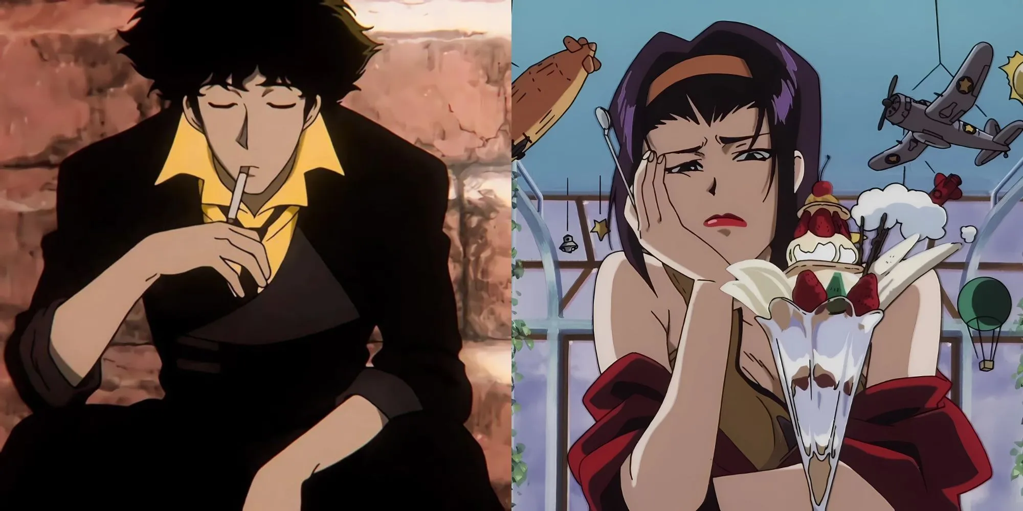 Spike Spiegel trong cảnh hành động cuối cùng của Cowboy Bebop, minh họa cho một cái kết dứt khoát
