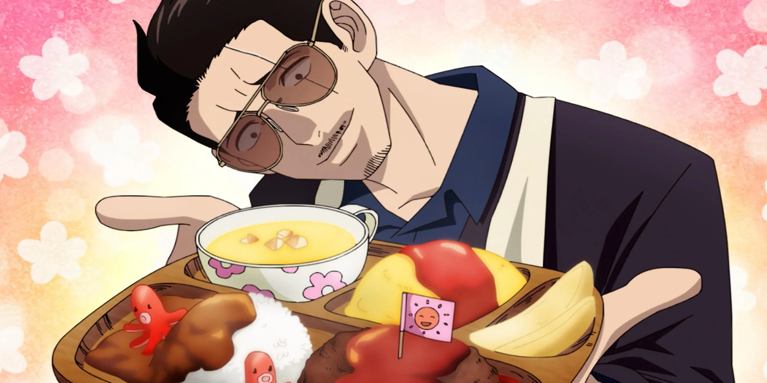 Tatsu, Rồng Bất Tử, đang làm việc nhà với vẻ mặt nghiêm túc trong anime Ông Chồng Nội Trợ