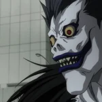 Thần chết Ryuk trong anime Death Note với nụ cười ranh mãnh