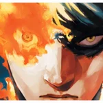 Tranh minh họa Agni bị thiêu cháy trong manga Fire Punch