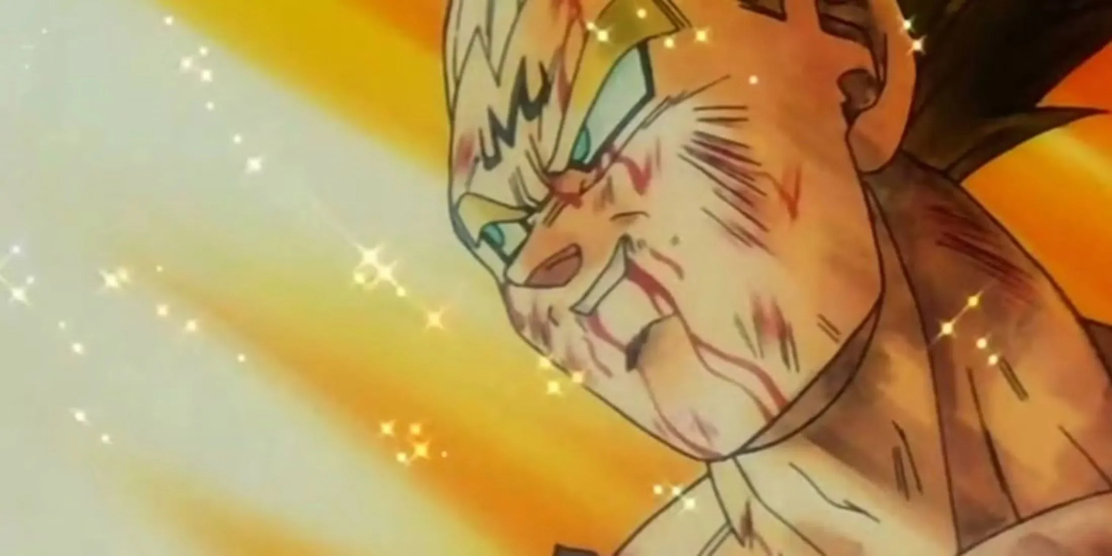 Vegeta chuẩn bị tung chiêu Khí Công Tối Hậu để hy sinh bản thân chống Majin Buu, Saga Buu DBZ