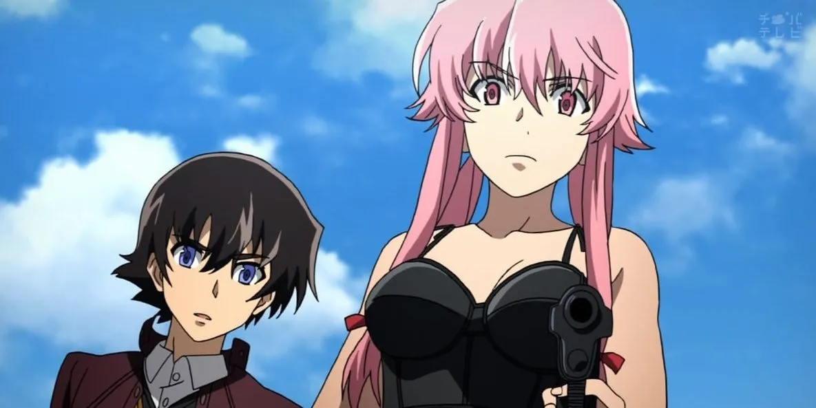 Yuno Gasai và Yukiteru Amano trong Future Diary, mối quan hệ đầy căng thẳng và hoang tưởng