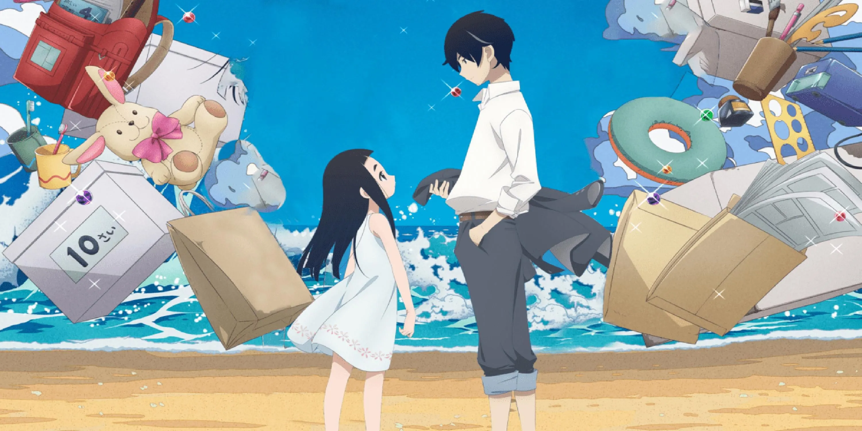Kakushi và con gái Hime trong anime Kakushigoto