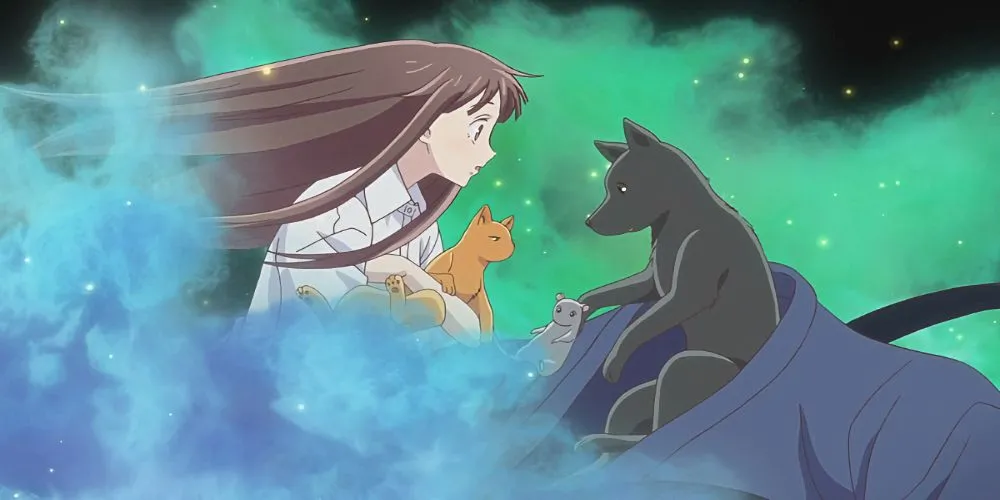 Nhân vật chính Tohru Honda của series Fruits Basket, một bộ anime với kết thúc chữa lành