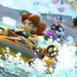 Daisy trong sảnh chờ Mario Kart World, minh họa trải nghiệm cộng đồng game thủ.