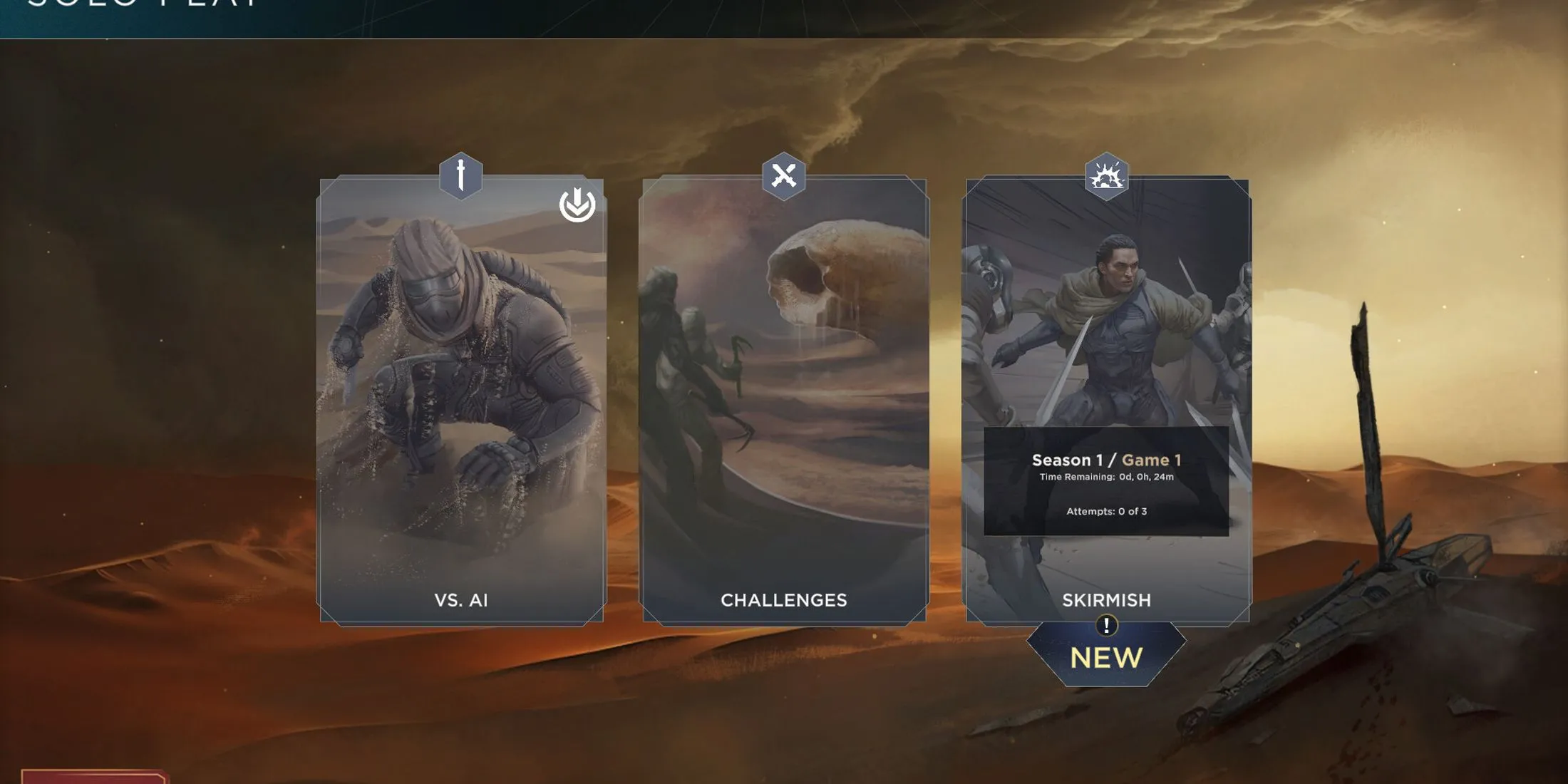 Các lá bài chiến thuật và nhân vật trong board game Dune Imperium, lấy cảm hứng từ vũ trụ Dune.