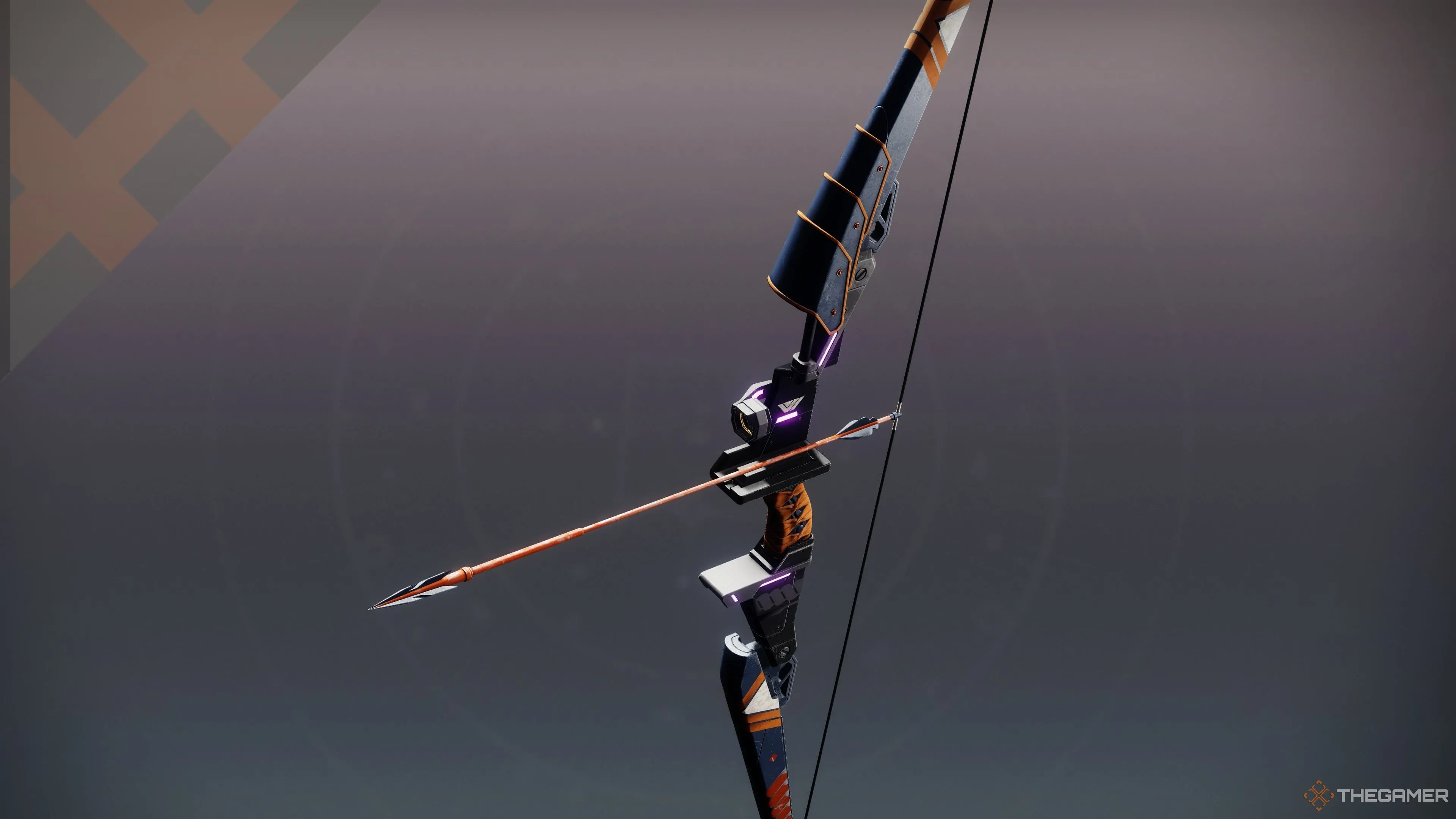 Cung tên Mercury-A, một High-Impact Longbow mới với khả năng xuyên giáp, đang trong tư thế sẵn sàng bắn trong Destiny 2.
