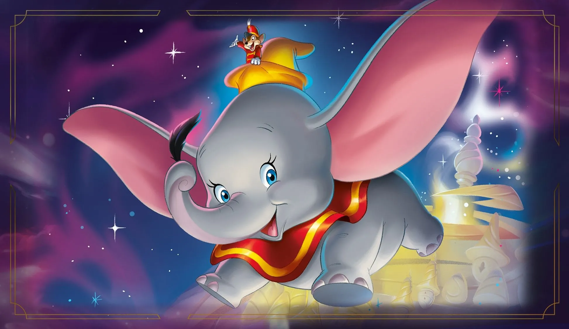 Dumbo phiên bản Lorcana tung cánh cùng Timothy Q. Mouse trong bản mở rộng Fabled