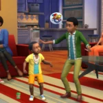 Gia đình Sim trò chuyện vui vẻ, minh họa trải nghiệm người chơi trong The Sims 4