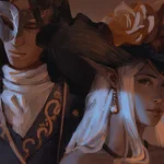 Hai nhân vật NPC gián điệp trong game Dungeons & Dragons đang âm mưu, tượng trưng cho những cốt truyện nhân vật phức tạp.