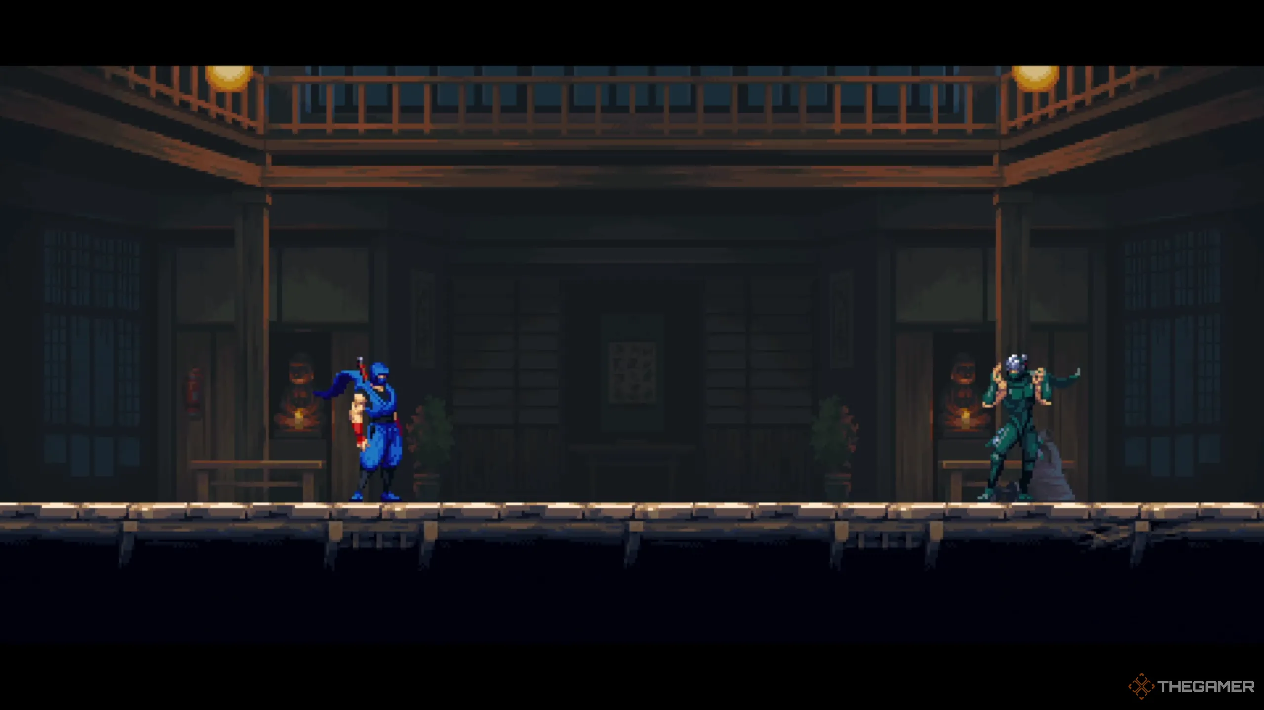 Kenji và Ryu Hayabusa đối mặt nhau trong màn thử thách khó nhằn của Ninja Gaiden Ragebound.