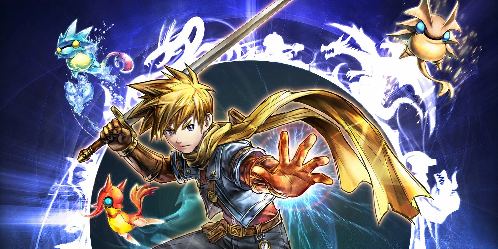Nghệ thuật quảng bá Golden Sun Dark Dawn, một tựa game nhập vai nổi bật trên Game Boy Advance