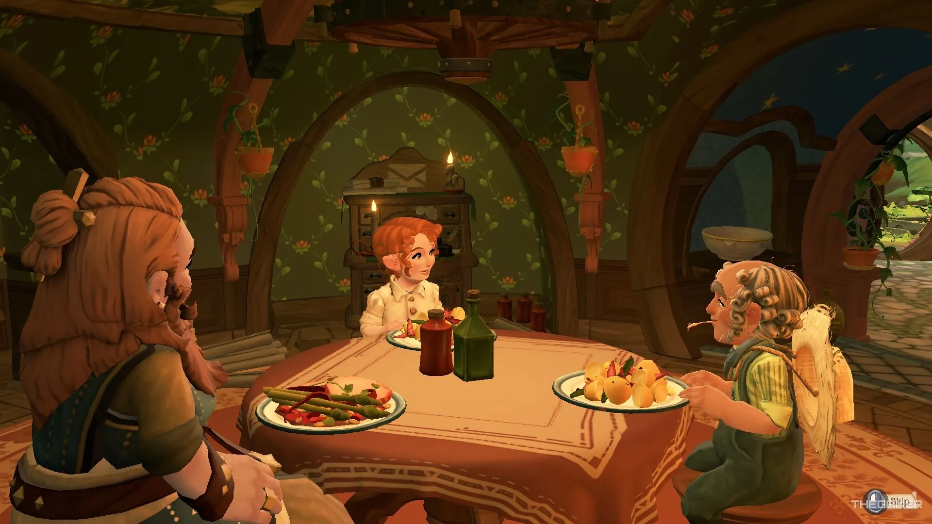 Người Hobbit và người lùn cùng chia sẻ bữa ăn ấm cúng trong Tales Of The Shire.